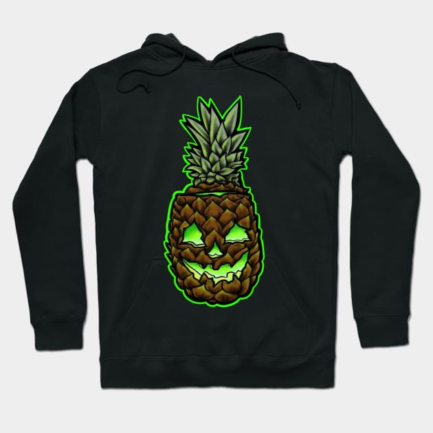 pineapple jack o lantern Hoodie by Squatchyink